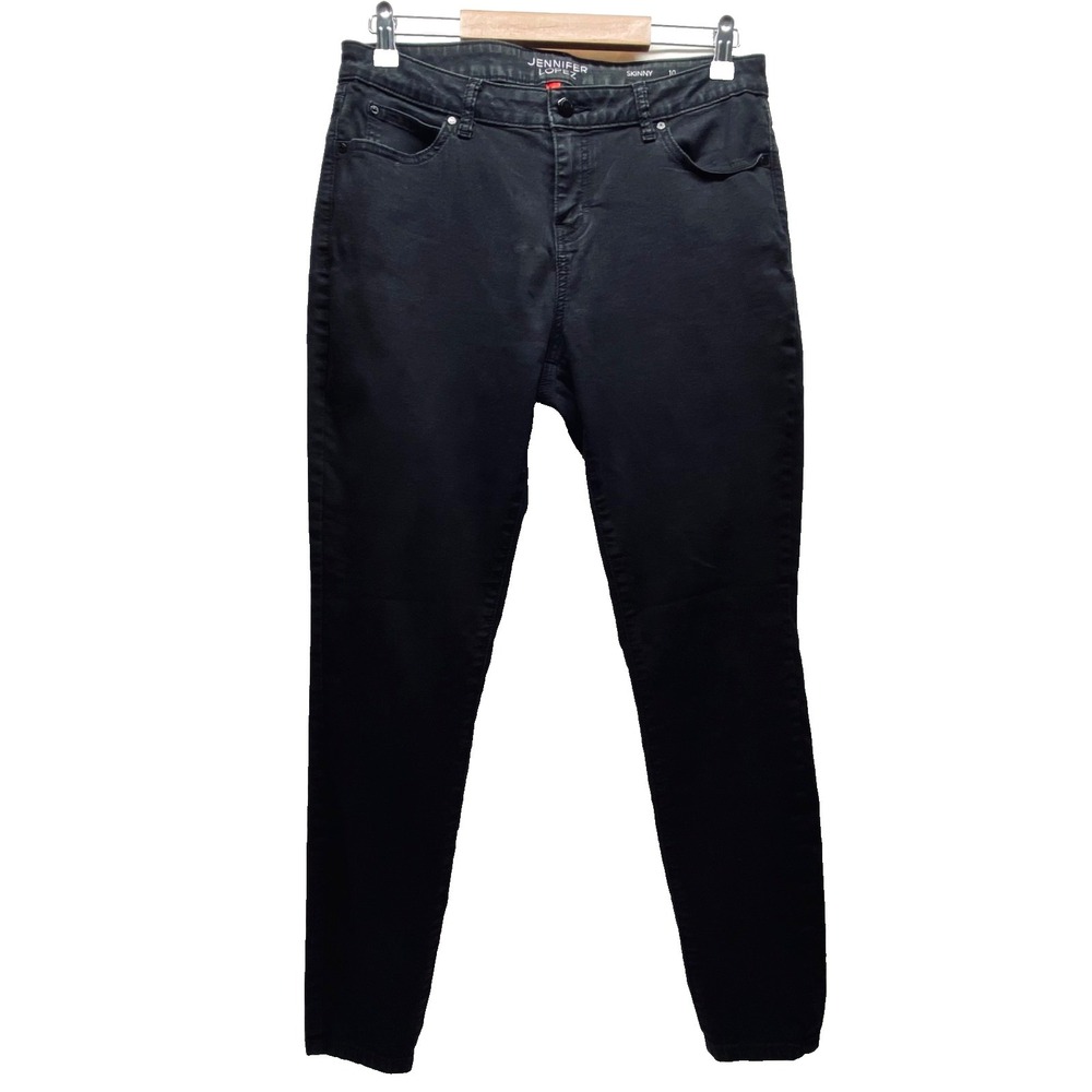 Jennifer Lopez Skinny Jeans Women's 10 Black Denim 5 Pocket Casual Stretch GUC